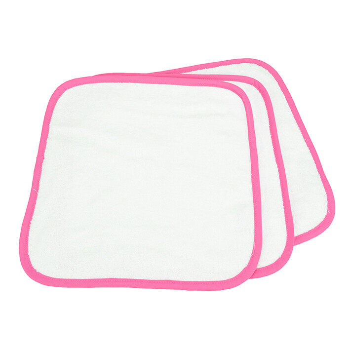 ARB035 Babiezz - Baby Spuugdoekje - Wit met Rose