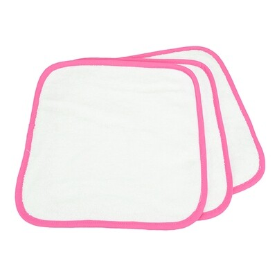 ARB035 Babiezz - Baby Spuugdoekje - Wit met Rose