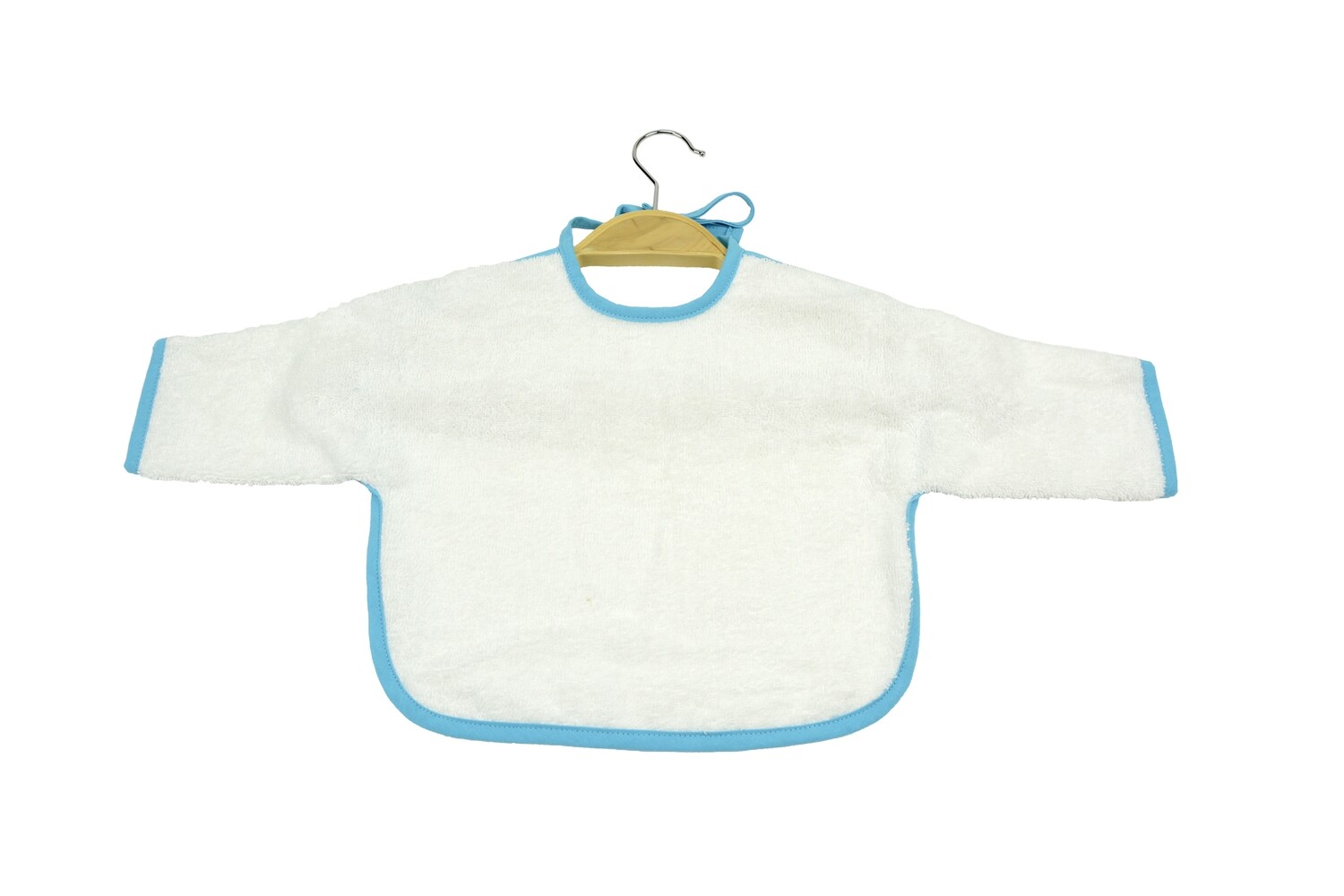 ARB036 Babiezz - Baby Slab met mouwtjes - Wit met Zeeblauw