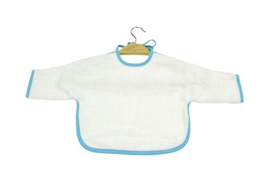 ARB036 Babiezz - Baby Slab met mouwtjes - Wit met Zeeblauw