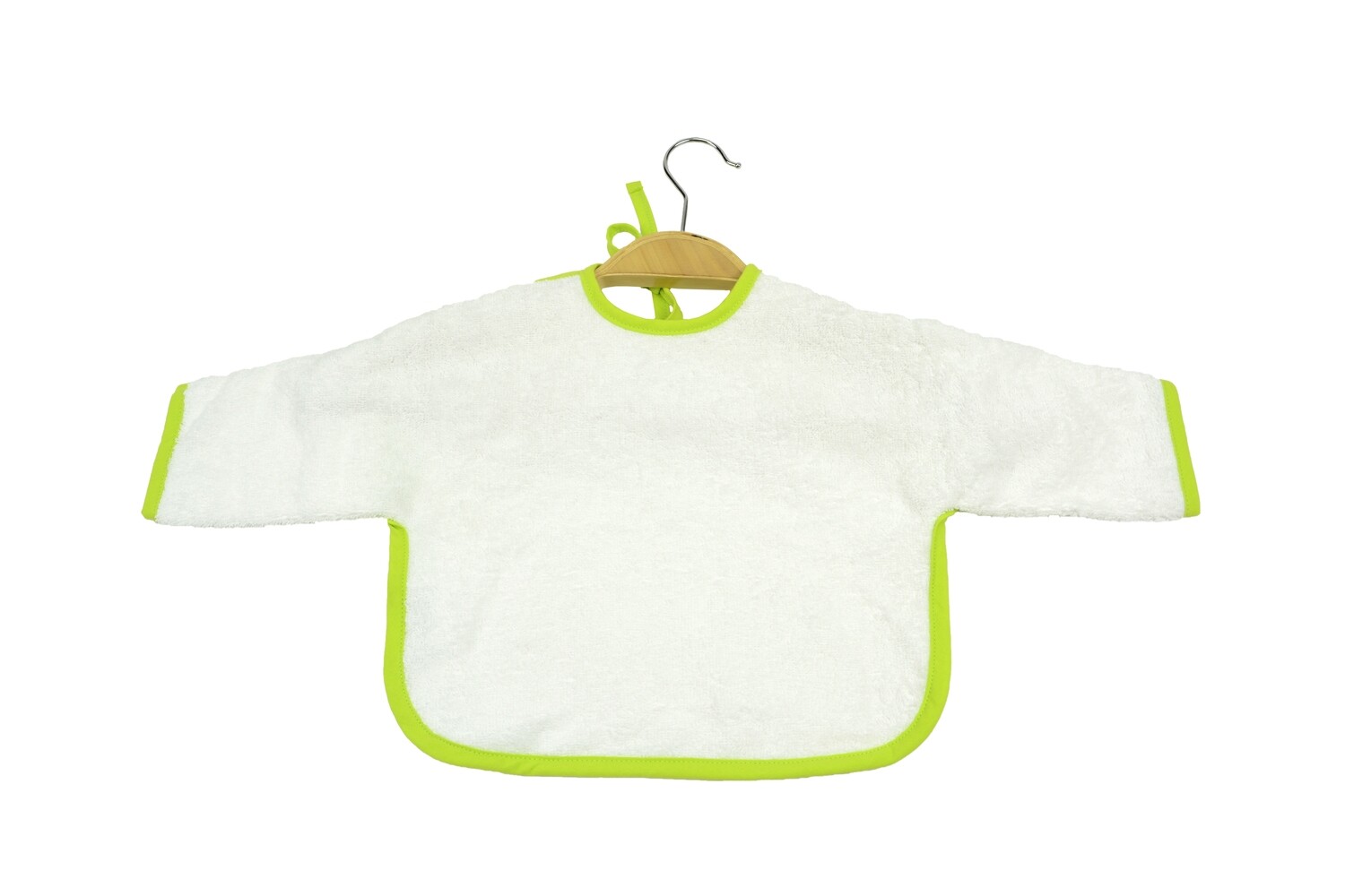 ARB036 Babiezz - Baby Slab met mouwtjes - Wit met Helder Groen