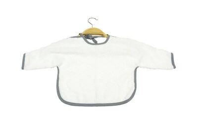 ARB036 Babiezz - Baby Slab met mouwtjes - Wit met grijs
