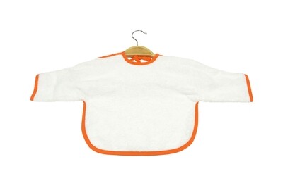 ARB036 Babiezz - Baby Slab met mouwtjes - Wit met Oranje