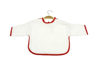ARB036 Babiezz - Baby Slab met mouwtjes - Wit met Rood