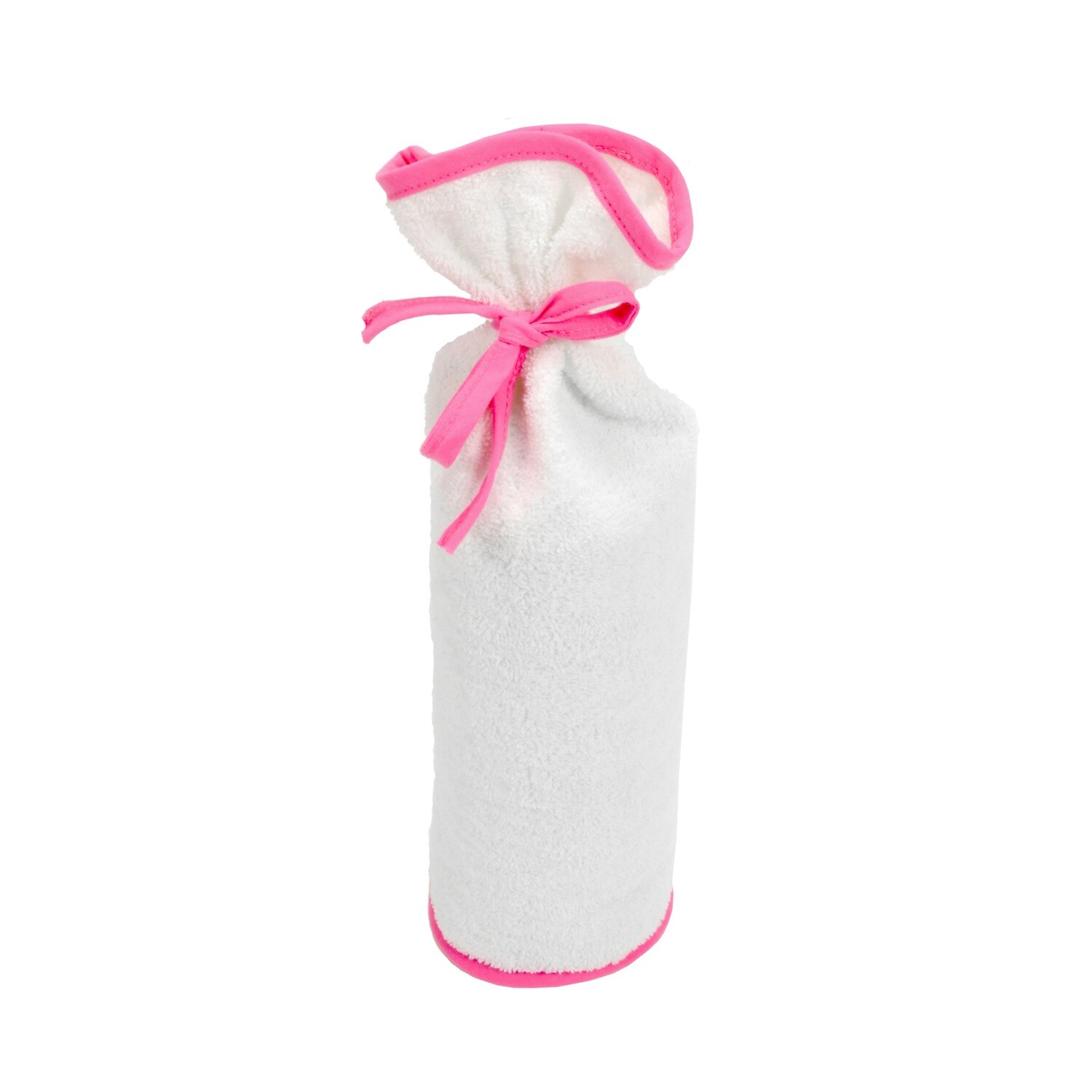 ARB037 Babiezz - Flessenwarmer - Wit met Rose - White/Pink