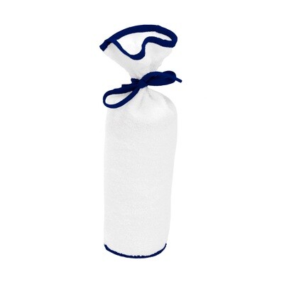ARB037 Babiezz - Flessenwarmer - Wit met Donkerblauw - White/French Navy