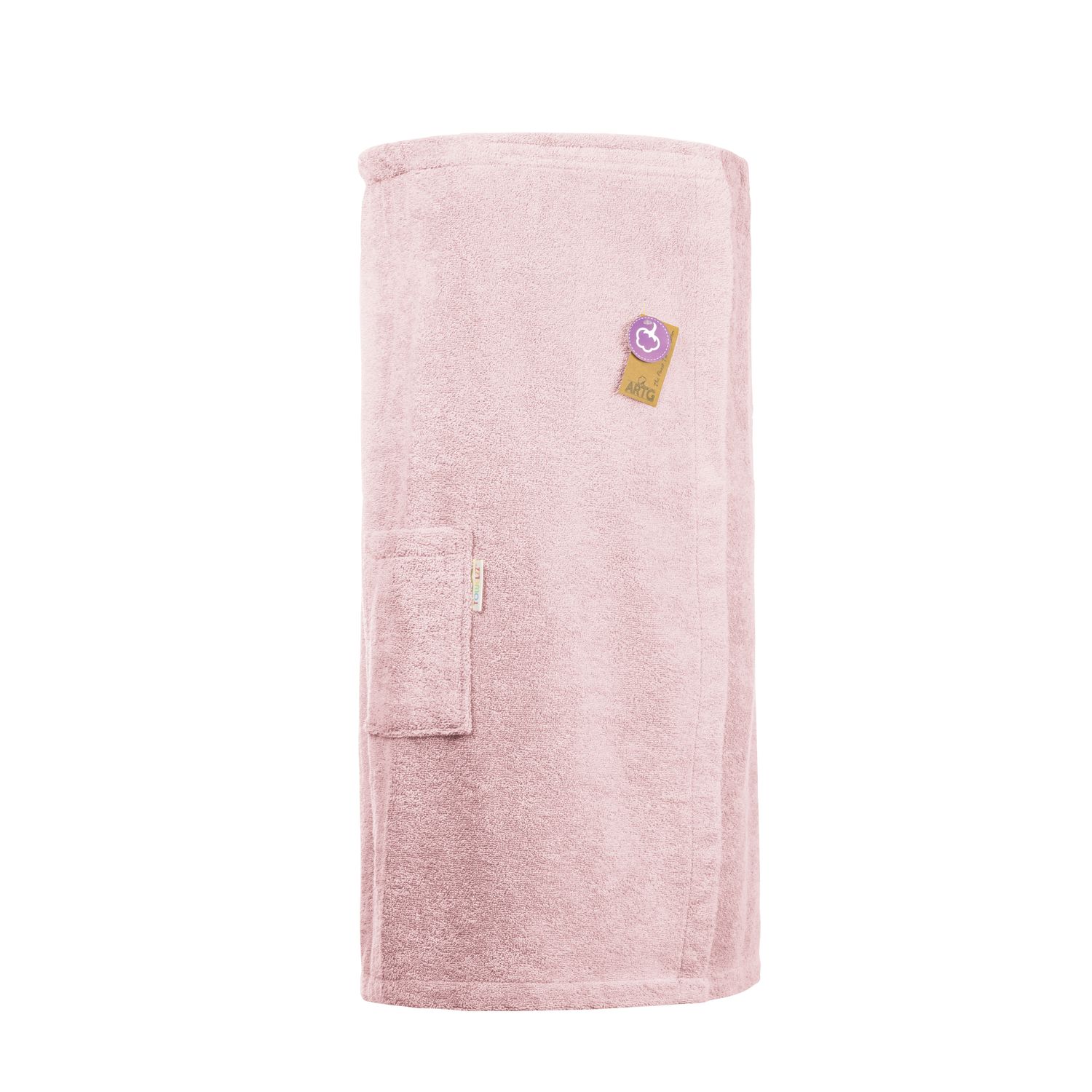 AR043 Sauna Kilt Dames - Badstof - Licht Rose - Blossom Pink - 135 cm