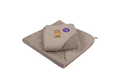 PRINT-Me® Baby Hooded Towel – Cappuccino - 75 x 75 cm