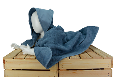 PRINT-Me® Baby Hooded Towel – Jeans Blue - 75 x 75 cm