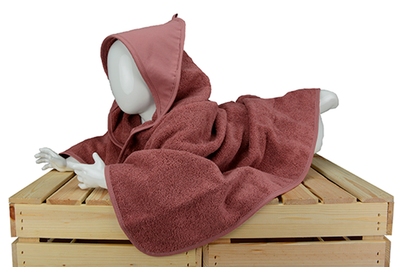 PRINT-Me® Baby Hooded Towel – Old Pink - 75 x 75 cm