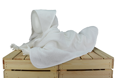 PRINT-Me® Baby Hooded Towel – White - 75 x 75 cm
