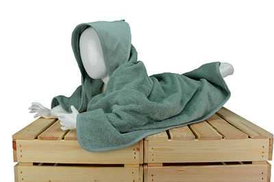 PRINT-Me® Baby Hooded Towel – Old Green - 75 x 75 cm