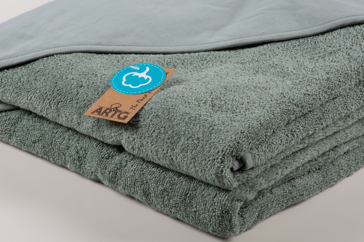 AR732 Toddler Hooded Towel - 100x100 cm - Old Green