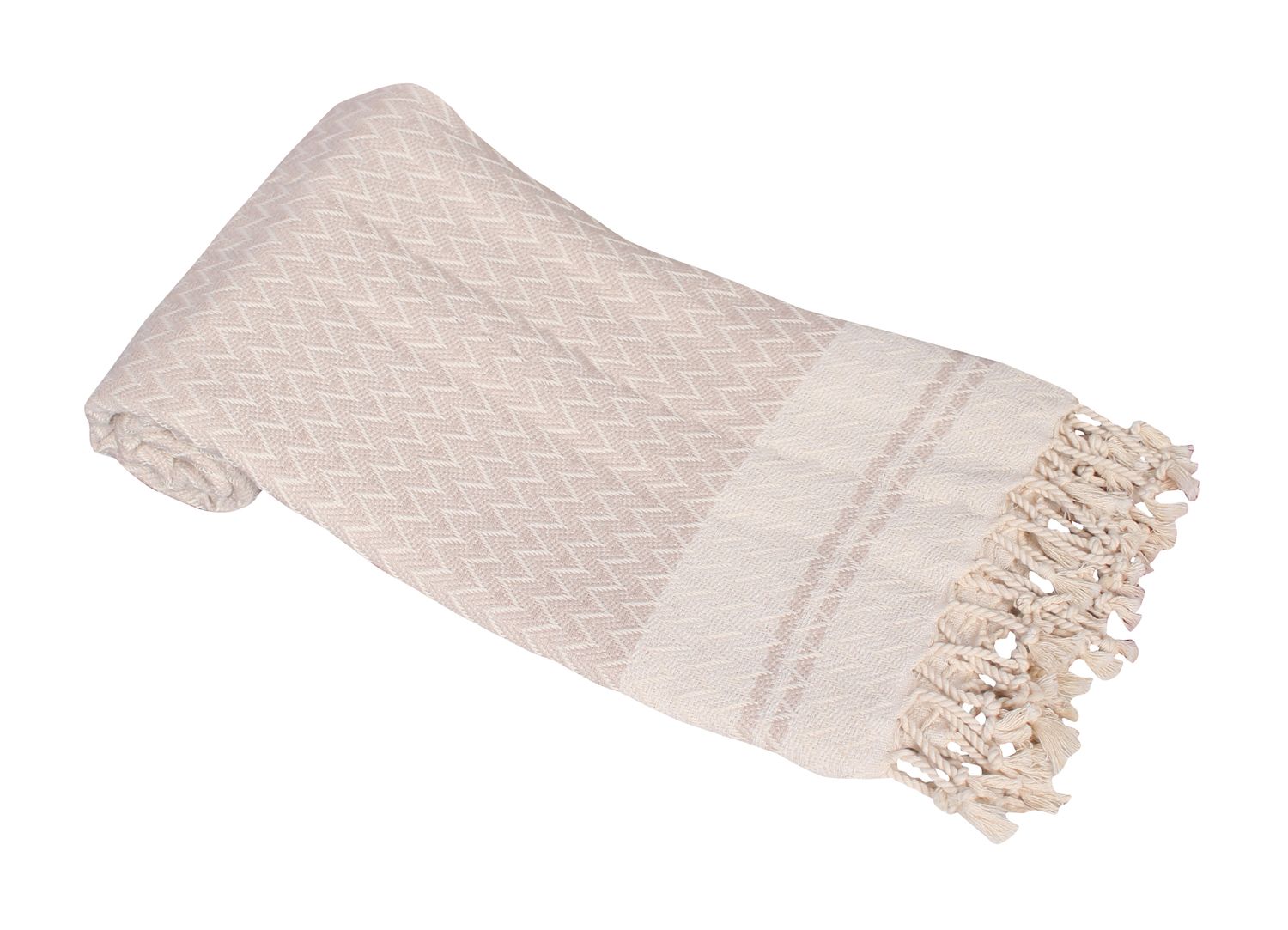 Hamamzz® Hamamtowel ca. 100x180 cm  - Model Alanya - AR054 - SAND/CREAM