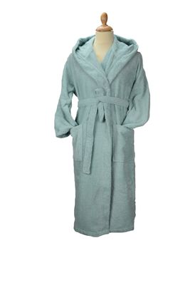 AR027 Organic Cotton Hooded Bathrobe - Green - Size XS