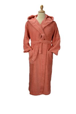 AR027 Organic Cotton Hooded Bathrobe - Rose - Size XS
