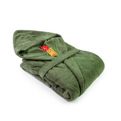 AR026 Hooded Bathrobe - Army Green