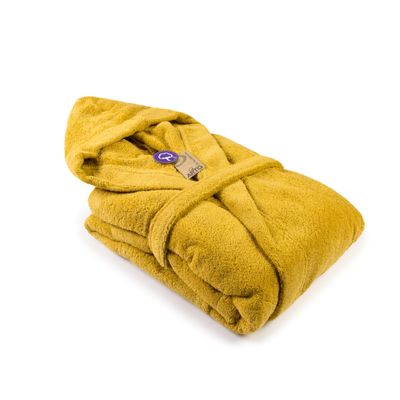 AR026 Hooded Bathrobe - Mustard