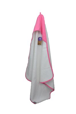PRINT-Me® Baby Hooded Towel – White?Pink - 75 x 75 cm