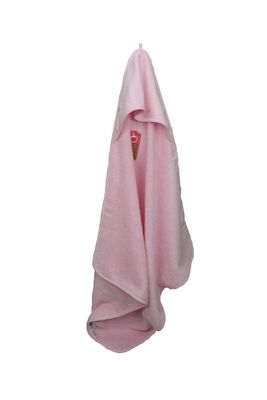 PRINT-Me® Baby Hooded Towel – Light Pink - 75 x 75 cm
