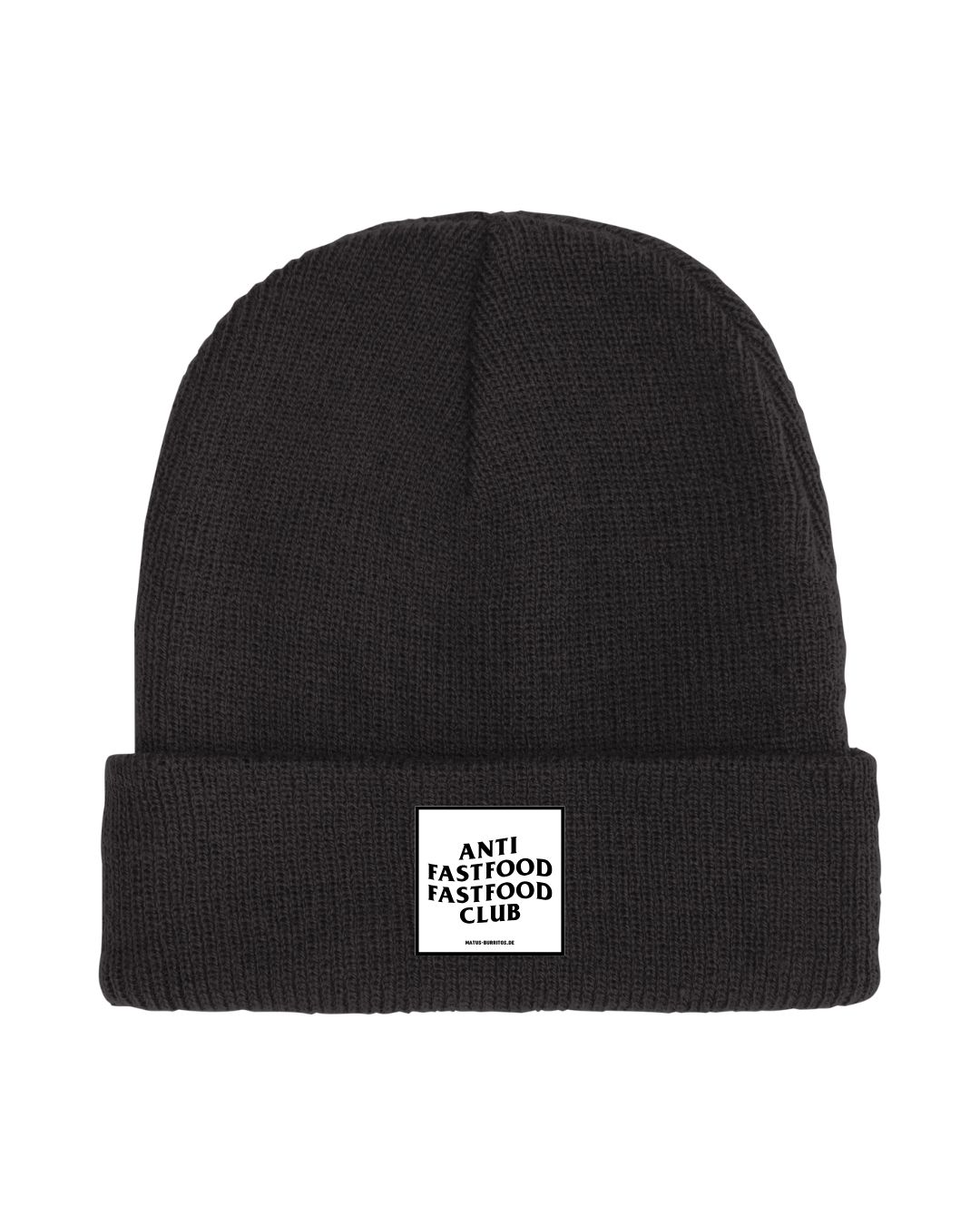 Anti Fastfood Fastfood Club - Logo Beanie Schwarz
