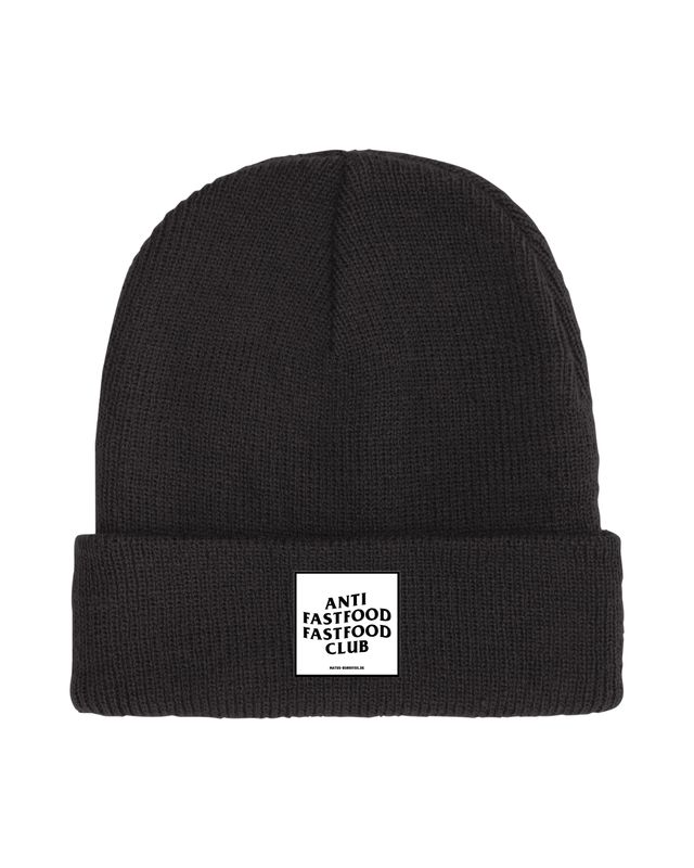Anti Fastfood Fastfood Club - Logo Beanie Schwarz