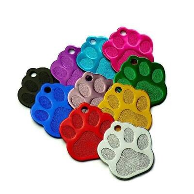 Small Paw Print Pet ID Tag for Cat, Kitten, or Small Dog