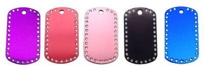 Crystal Jewel Military Dog Tag Pet ID Tags