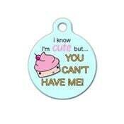 CUTE CUPCAKE Custom Pet ID Tag - Designer Art Dog Tag