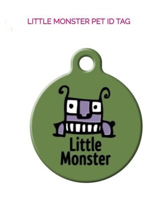 LITTLE MONSTER Pet ID Tag | Designer Art Dog Tag