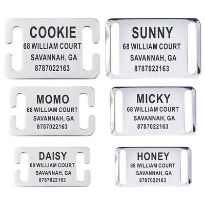 Collar Slide-On Pet ID Tag - Personalized Pet ID Tags