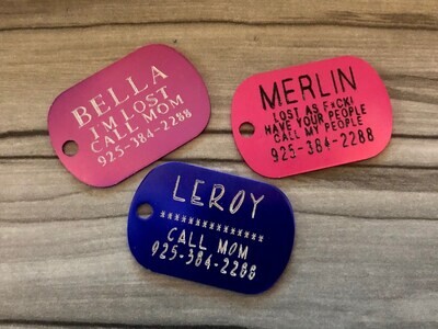 Mini Military Dog Tags - Personalize Pet ID Tags