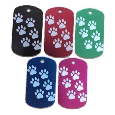 Walking Paw Print Military Dog Tags - Personalized  Dog Tags