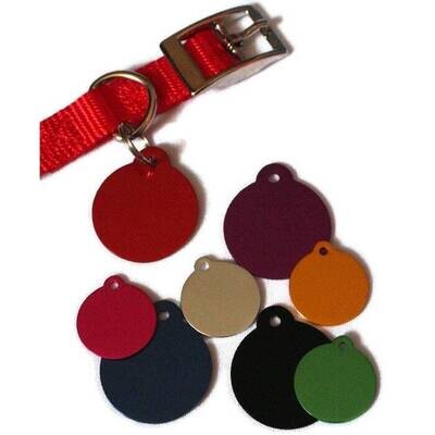 Personalized Pet ID Tag Circle - Round Dog Tag - Cat Tag