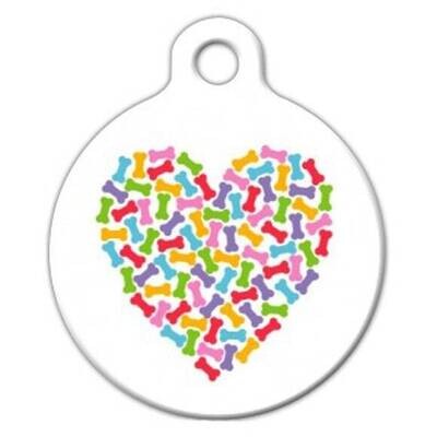 HEART BONES Dog Tag | Designer Art Dog Tag