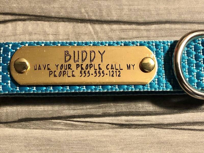 Personalized Brass Rivet Tags - Collar Pet ID Tag