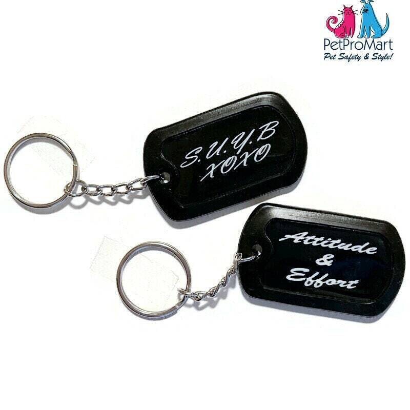 Scratch Resistant Military Style Dog Tag - Personalized Pet ID Tag or Keychain