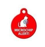 MICROCHIP ALERT Custom Cat Tag Art for Cats - Pet ID Tag