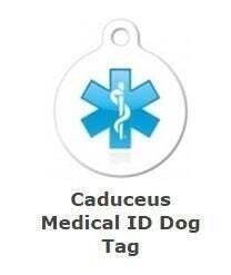Caduceus Medical ID Tag  - Medical Alert Pet ID Tag