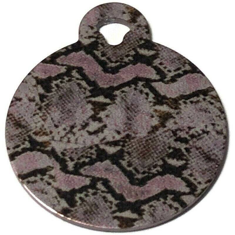 Custom Snake Circle Dog Tag - Personalized Pet ID Tag