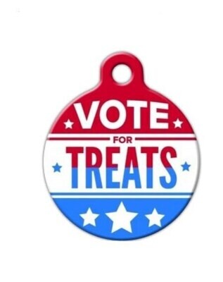 Vote For Treats Dog Tag | Designer Art Dog Tag