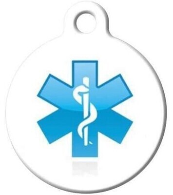 Caduceus Medical ID Tag  - Medical Alert Pet ID Tag