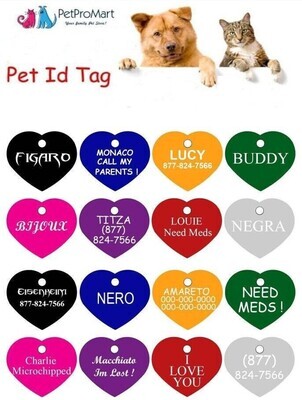 Heart Pet ID Tag - Personalized Dog or Cat Tag