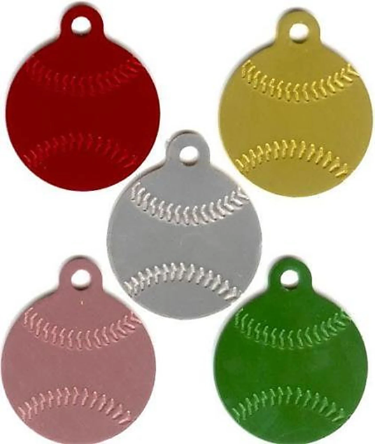 Baseball Dog Tag - Baseball Pet ID Tag - Baseball Keychain