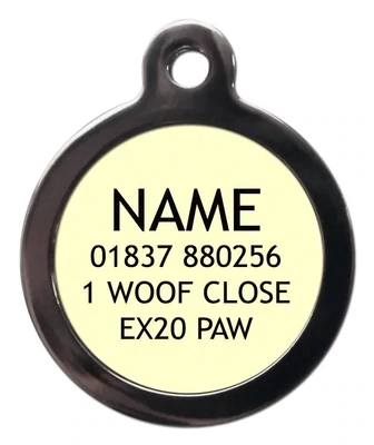 MICROCHIP ALERT Custom Cat Tag Art for Cats - Pet ID Tag