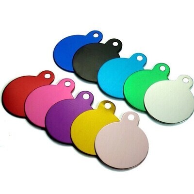Personalized Pet ID Tag Circle - Round Dog Tag - Cat Tag