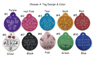 Funny Sayings Pet ID Tags
