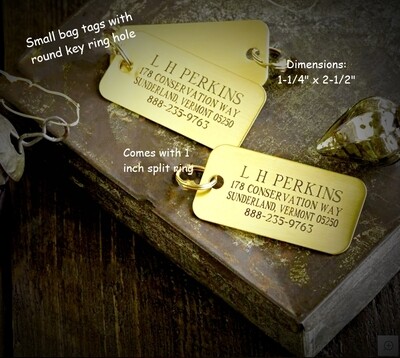 Personalized Brass Luggage Tags - Premium Brass Bag Tags