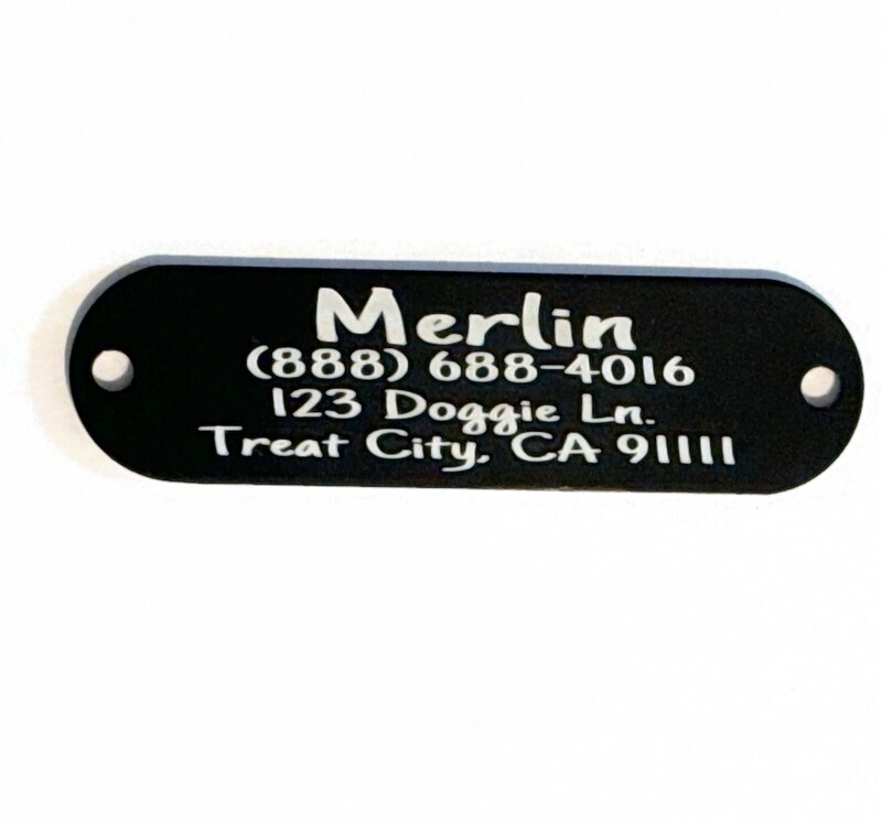 Rivet-On Collar Dog Tag - Dog Collar Name Plate