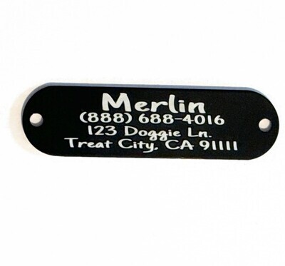 Rivet-On Collar Dog Tag - Dog Collar Name Plate